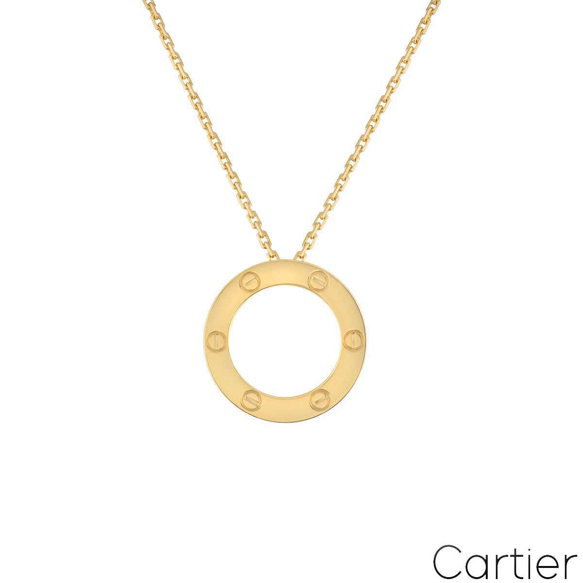 Cartier Yellow Gold Plain Love Necklace B7014200 Cartier Yellow Gold Plain Love Necklace B7014200